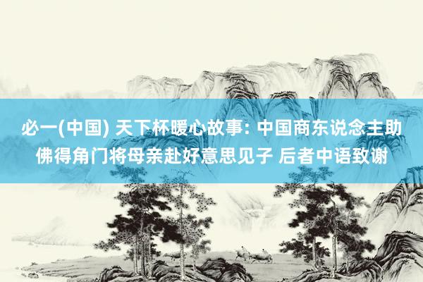 必一(中国) 天下杯暖心故事: 中国商东说念主助佛得角门将母亲赴好意思见子 后者中语致谢